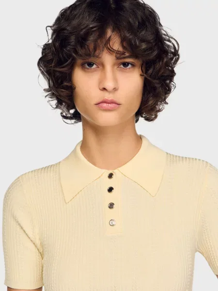 Топ Sandro бежевий