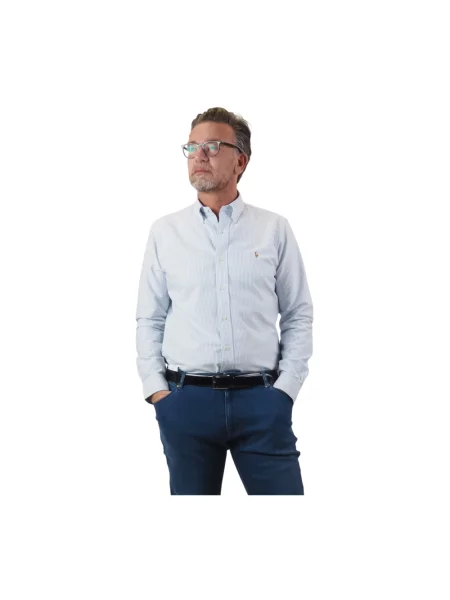 Koszula Polo Ralph Lauren z twillu niebieska