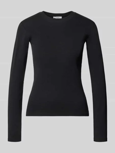 Bluzka z długim rękawem z okrągłym dekoltem model EVERYDAY' Topshop czarna