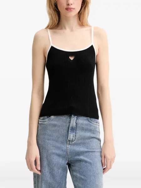 Top From Future cu motiv cu inimi negru