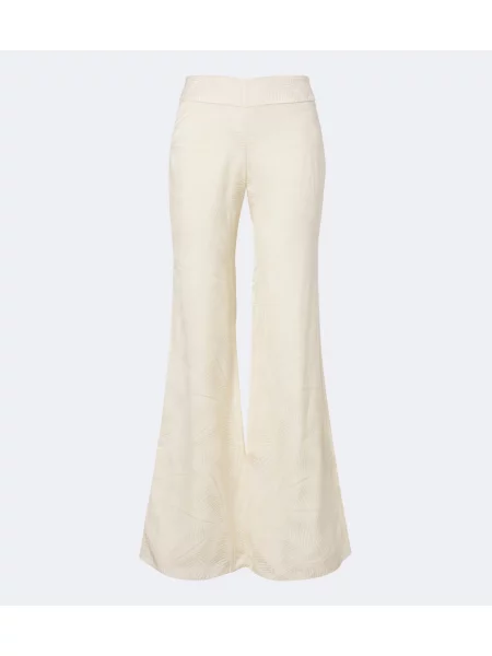 Pantaloni Johanna Ortiz din jacard alb