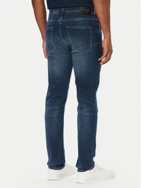BOSS Jeans hlače C-Delaware Mornarsko modra