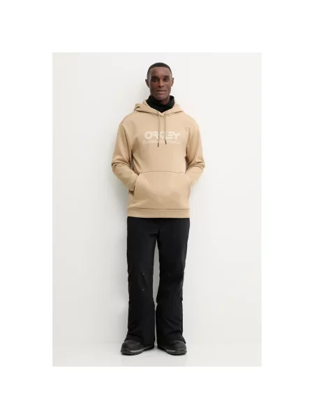 Bluza snowboardowa Oakley Rider Long Hoodie pebble zielona