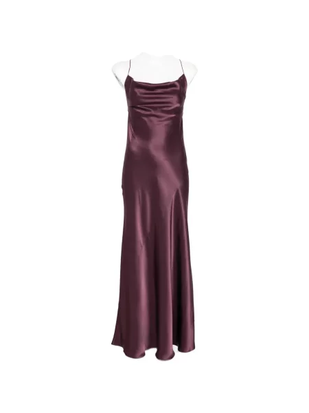 Maxi rochie maxi Pinko din satin de costum violet