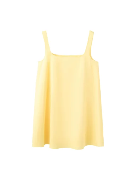 MANGO Rochie CLEAN pastel galben