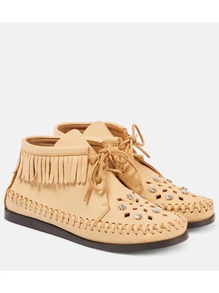 Pantofi loafer Isabel Marant din piele bej