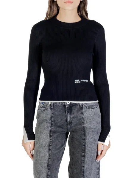 Pulover Karl Lagerfeld Jeans negru