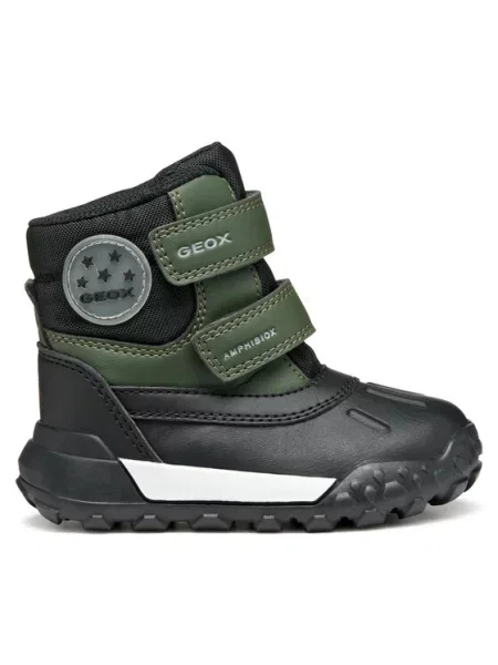 Geox Škornji za sneg B Trekkyup B Abx M Khaki črna