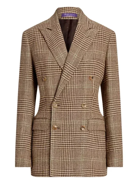 Sacou Ralph Lauren Collection în carouri maro