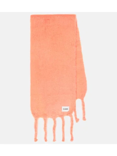 Fular Jil Sander de lână roz