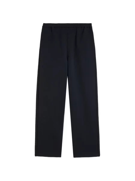 Pantaloni Jil Sander cu broderie din jerseu alergare albastru