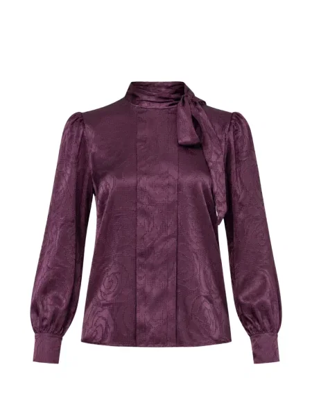 Top Nissa din satin violet