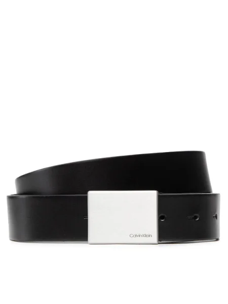 Calvin Klein Мъжки колан Formal Plaque Belt черен