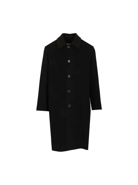 Płaszcz Mm6 Maison Margiela wełniany czarny