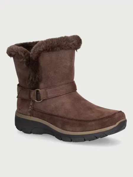 Skechers EASY GOING-DREAMERS LUXE VIBE cizme de zăpadă pentru femei din piele întoarsă maro