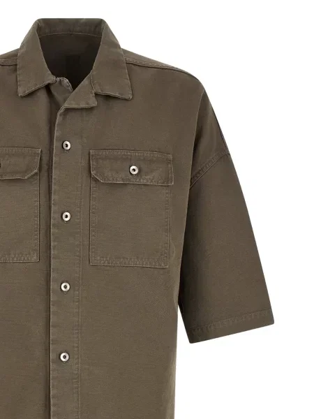 Риза Rick Owens Drkshdw джобове с копчета сиво