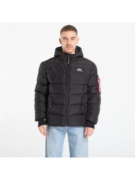 Jachetă Alpha Industries Hooded Puffer Alpha FD Black XXL negru
