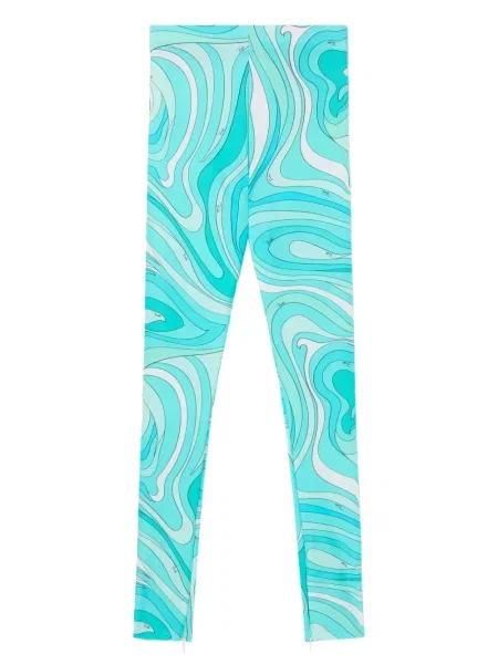 Leggings Pucci cu imagine albastru