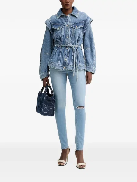 Top Levi's® fără mâneci zdrențuiți skinny fit albastru