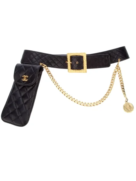 Prošívaný pásek Chanel Pre-owned černý