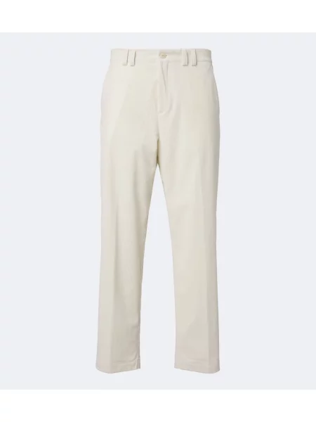 Pantaloni Canali de catifea cord alb