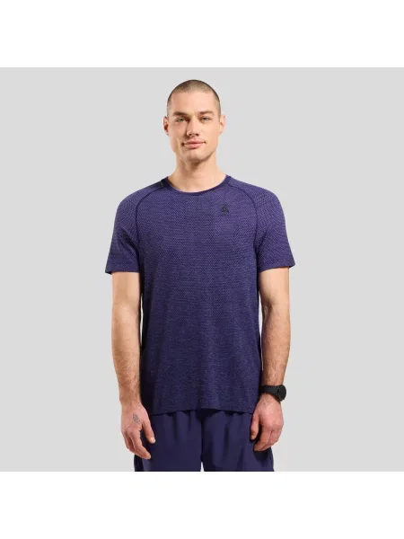 T-shirt de Sport Odlo ESSENTIAL SEAMLESS Col Rond niebieska