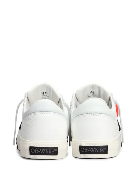 Sneakerși Off-white cu șireturi din dantelă alb