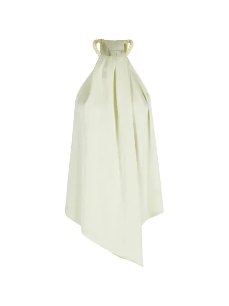 Top Isabelle Blanche cu mărgele galben