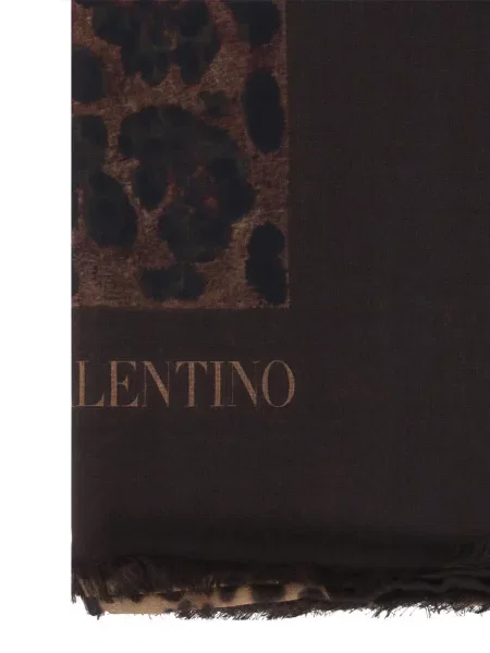 Raštuotas šalikas Valentino Garavani leopardinis ruda