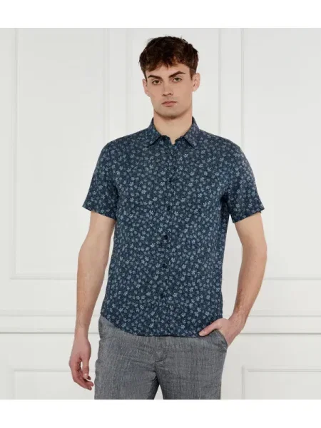 BOSS BLACK De in cămașă | stretch negru