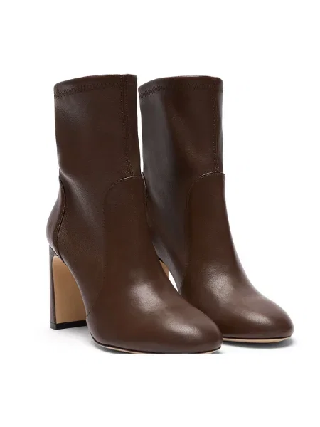 Botki Stuart Weitzman skórzane brązowe