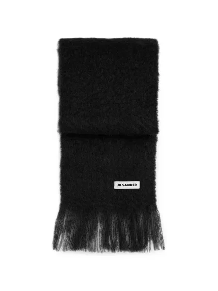 Fular Jil Sander de lână negru
