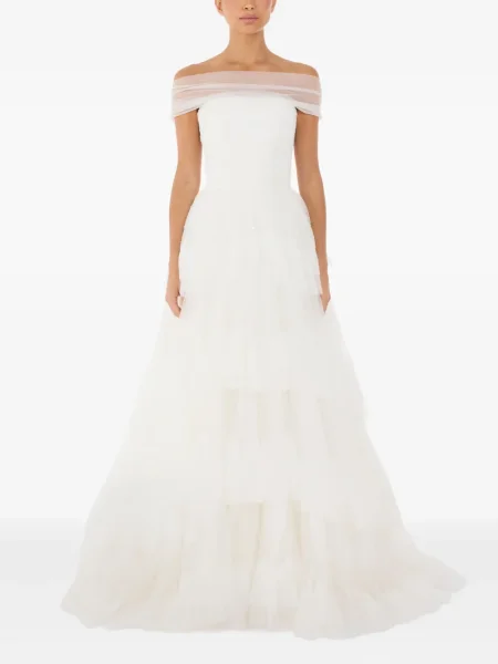Rochie maxi Jenny Packham de costum alb