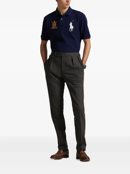 Șapcă Polo Ralph Lauren de mătase cu broderie cu dungi negru