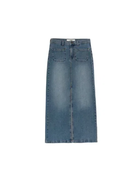 Długa spódnica jeansowa Five Jeans niebieska