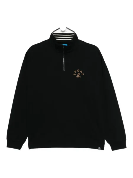 Hanorac Sport B. By Agnès B. cu broderie negru