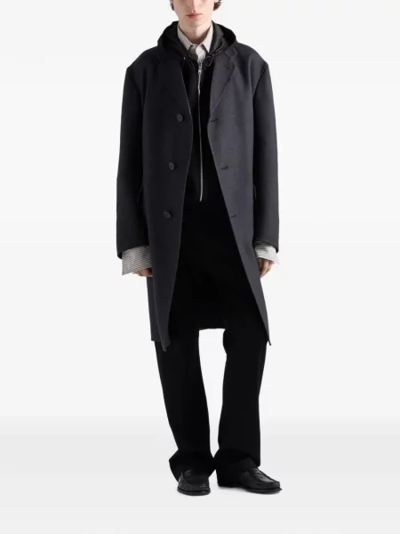 Pantaloni Prada din fleece negru