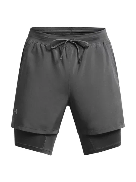 Szorty 2 w 1 Under Armour Launch 5" szare