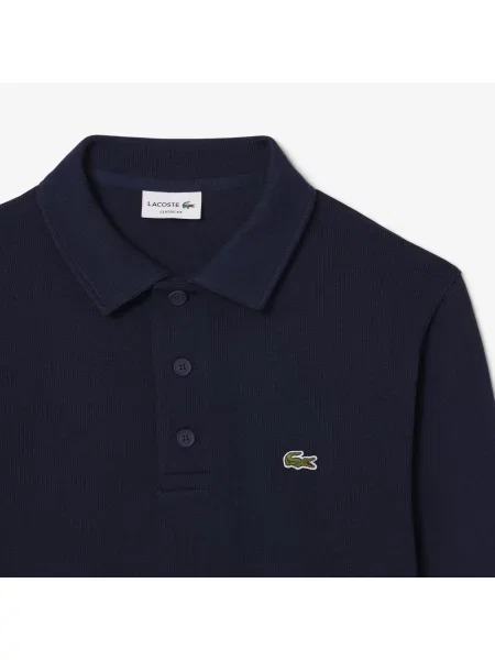 Lacoste Bluza Z Kołnierzykiem Polo Classic Fit granatowa