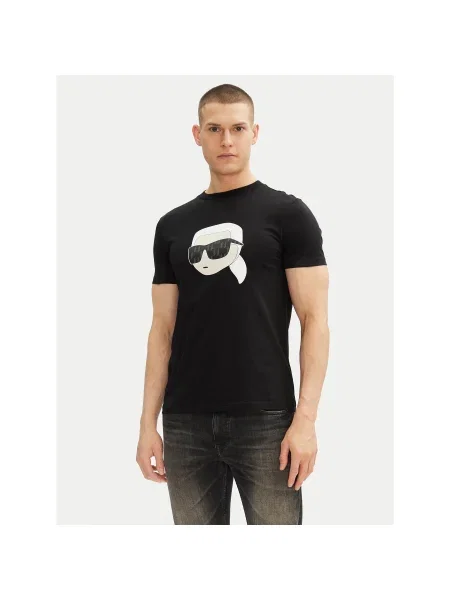 KARL LAGERFELD Póló Regular Fit fekete