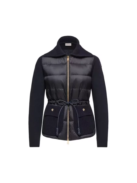 Kardigan Moncler wełniany niebieski