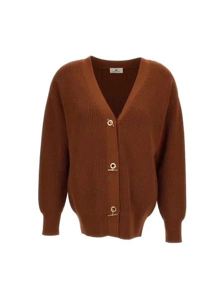 Sweter Elisabetta Franchi brązowy