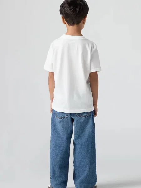 Levi's дънки wide leg за деца BAGGY JEANS синьо