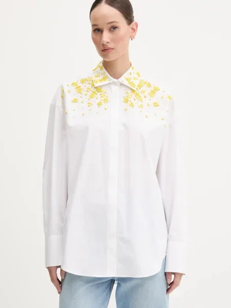 MSGM cămașă din cu guler clasic regular alb