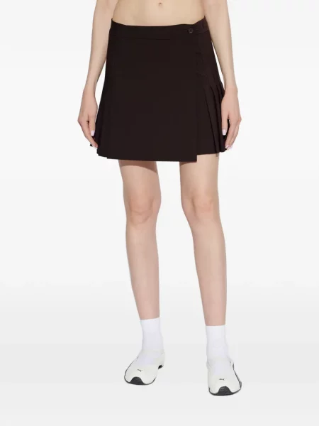 Fusta plisata Lacoste plic maro