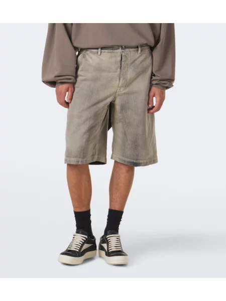 Džínsové šortky Rick Owens v biznis štýle sivá