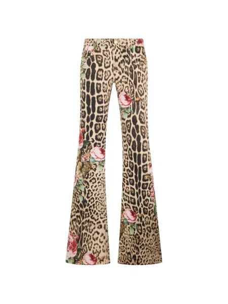 Pantaloni Roberto Cavalli cu model floral cu imagine