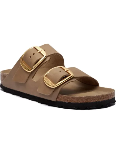 Birkenstock Bőr papucs Arizona Big Buckle | narrow fit bézs