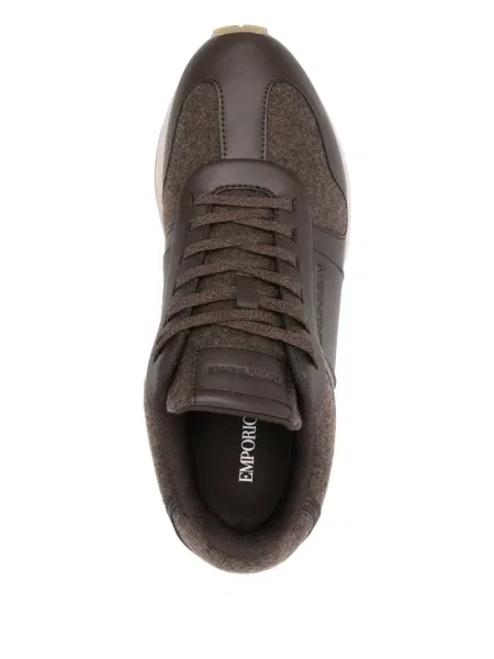 Sneakerși Emporio Armani maro