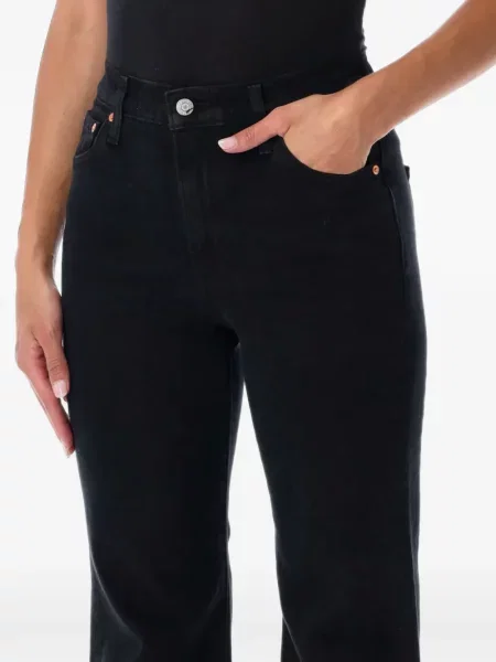 Levágott öves magas derekú szoknya Levi's® fekete
